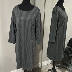 Gray Pin Striped Dress